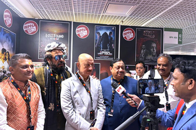 Shekhar Kapur and Anupam Kher inaugurate IMPPA stall at the 78th Cannes Film Festival 2025