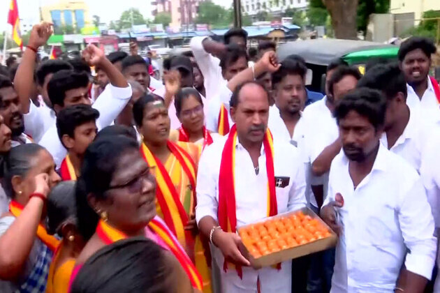TVK workers distribute sweets, burst crackers as Vijay becomes Tamil Nadu CM