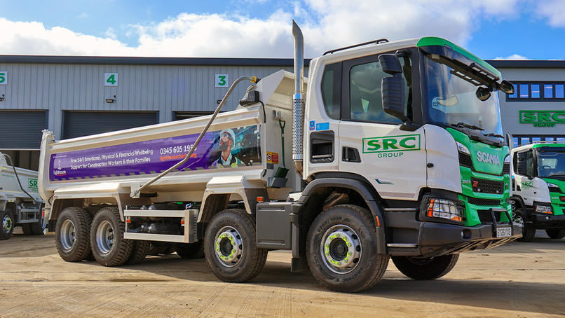 SRC Group tipper dons Lighthouse Charity branding