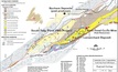 Lemarchant, Canada: 14.4% zinc, 3.4% lead, 2.4% copper, 576.9g/t silver and 1.1g/t gold over 7.5m (DDH LM17-126)