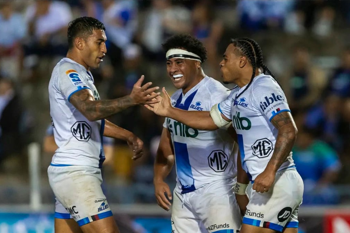 Blues v Fijian Drua result- Blues back into top six after bonus-point win in Suva