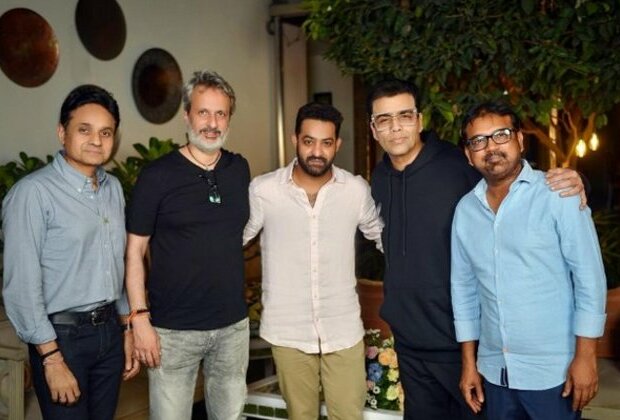 Karan Johar collaborates with team of 'Devara', shares pictures with NTR Jr