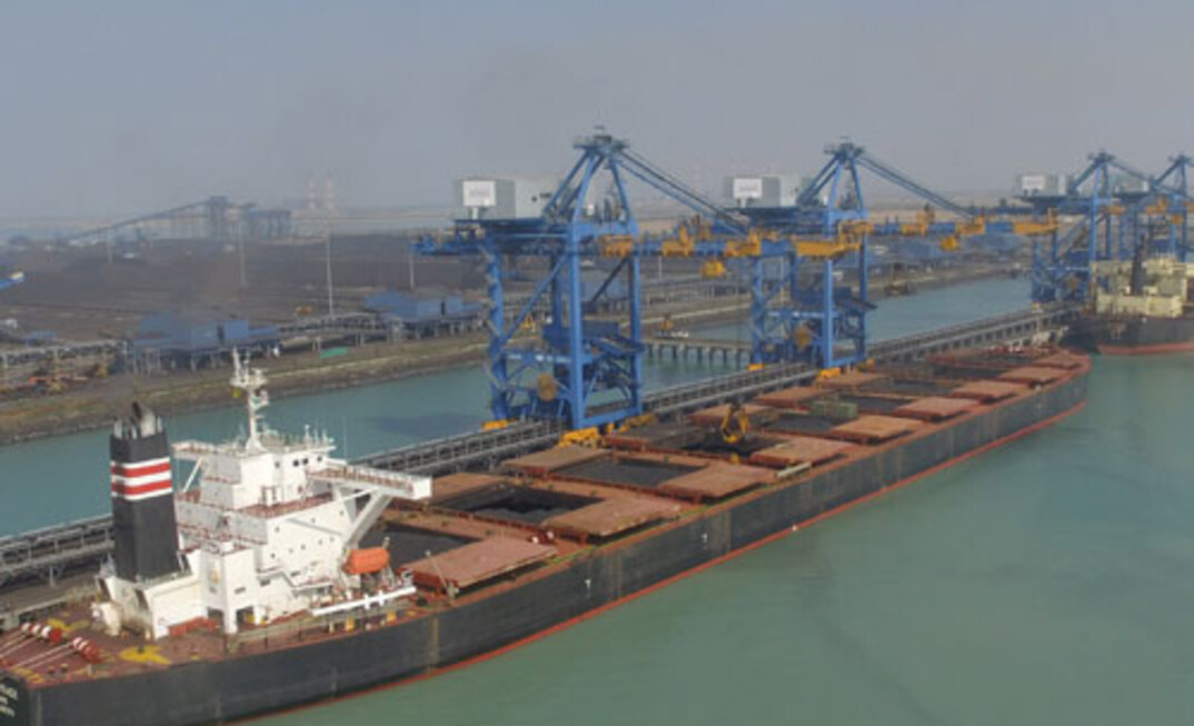 The Mundra mega port.