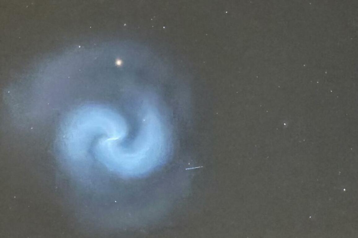 Blue spiral over Europe dazzles and perplexes. There's an explanation
