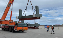  The shaft headframe being unloaded for Western Areas