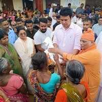 Tripura: BJP MP Biplab Deb visits flood-hit areas near Agartala, praises relief efforts