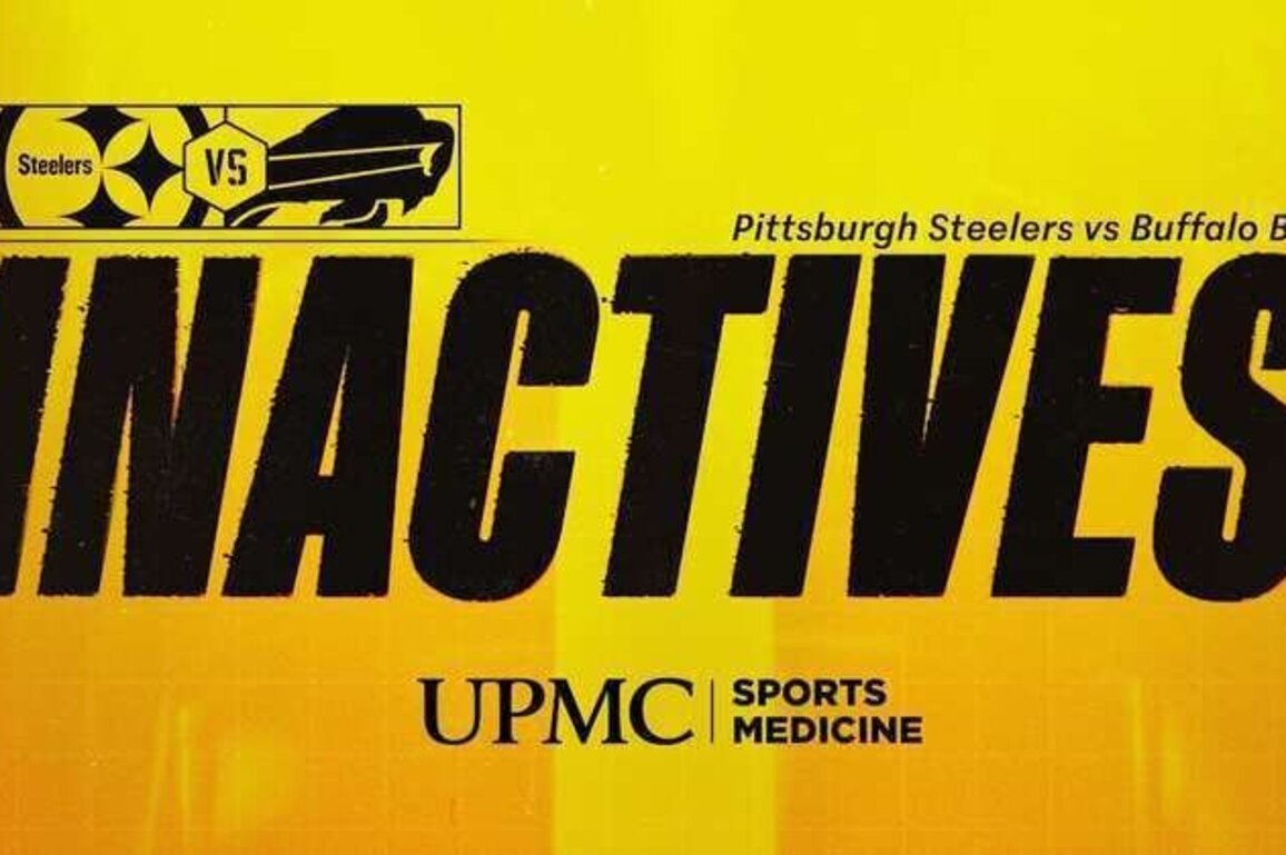 Steelers inactives for Week 13 vs Bills