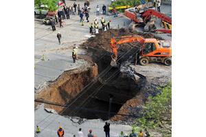 Body of truck driver recovered from sinkhole in Japan