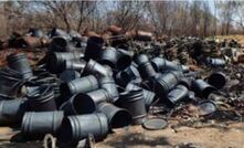 Drums from the Ellendale diamond mine site.