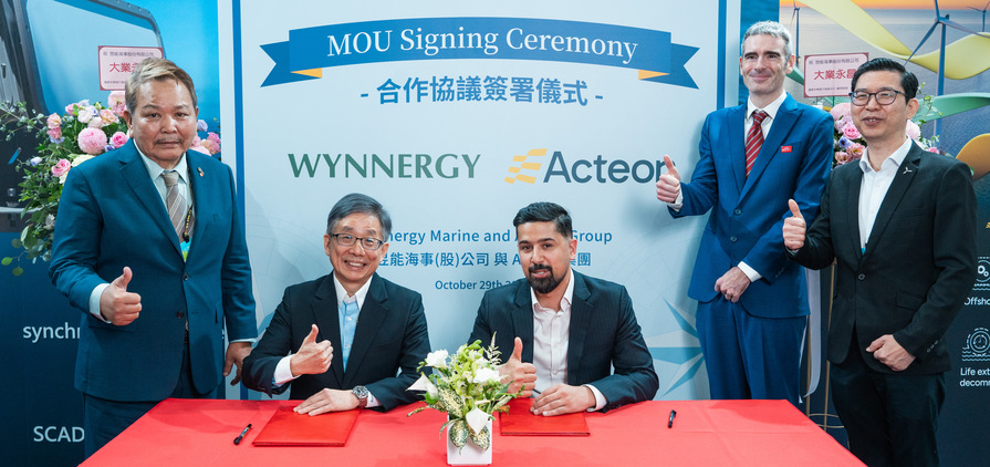 Acteon and Wynnergy Marine have signed a strategic Memorandum of Understanding (MoU) to jointly deliver renewable energy projects across the Taiwanese region