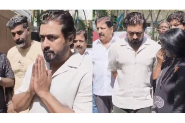 Suriya visits Bharathiraja's residence, pays last respects to filmmaking legend