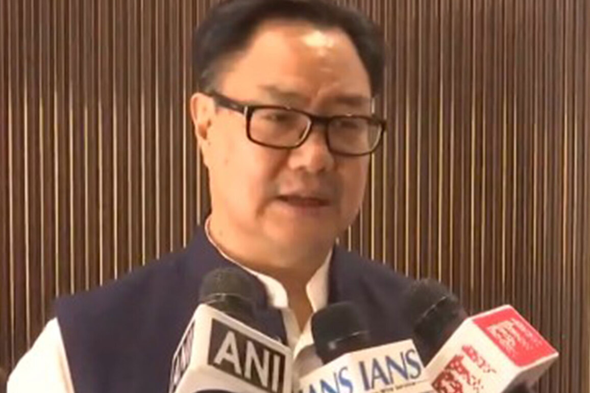 "To satisfy one man's stubbornness": Kiren Rijiju slams Congress over motion against LS Speaker Om Birla