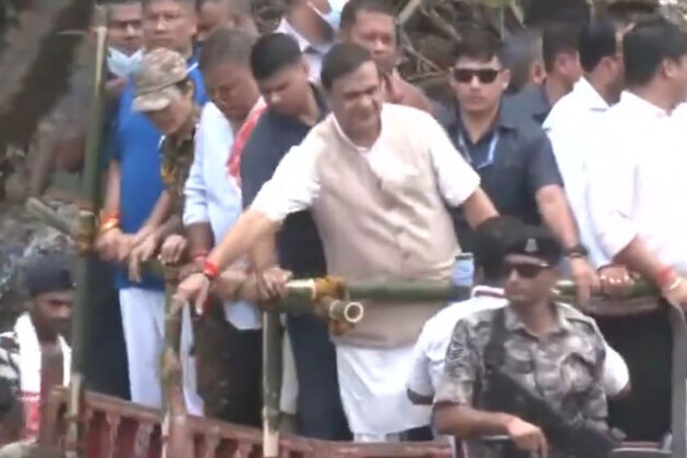 Assam CM visits flood-affected Nepalikhuti area in Sivasagar, reviews relief measures