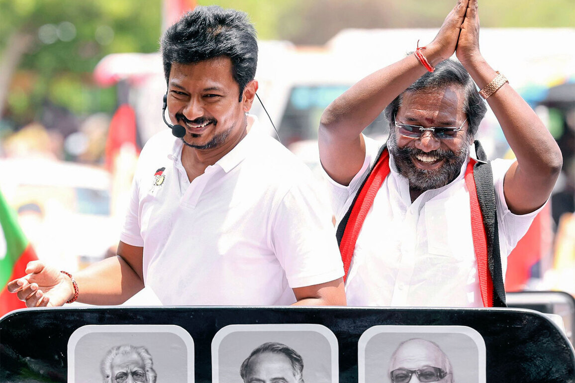 Tamil Nadu: Udhayanidhi Stalin says MK Stalin will return as CM, alleges BJP using AIADMK as 'mask'