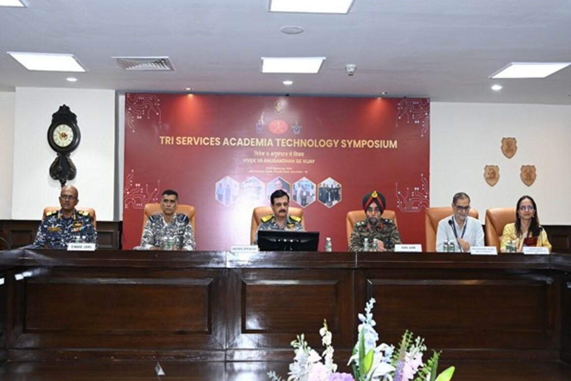 Curtain raiser for Tri-Services Academia Technology Symposium held at Manekshaw Centre
