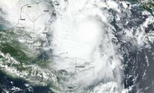 Satellite imagery of a storm system meeting the criteria for a hurricane classification