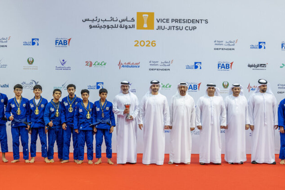 Mansoor bin Mohammed crowns champions of the Vice President's Jiu-Jitsu Cup