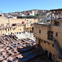 MOROCCO-FES-LEATHER TANNERY