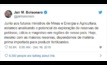  Anúncio do presidente Jair Bolsonaro (PSL) no Twitter