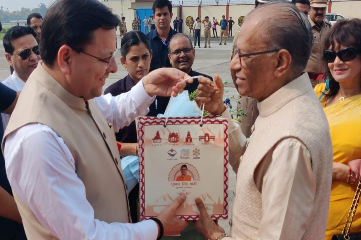 Uttarakhand CM meets Mauritius PM Navinchandra Ramgoolam