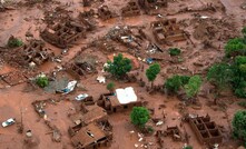The village of Bento Rodrigues, in Mariana, after the collapse of the Samarco tailings dam