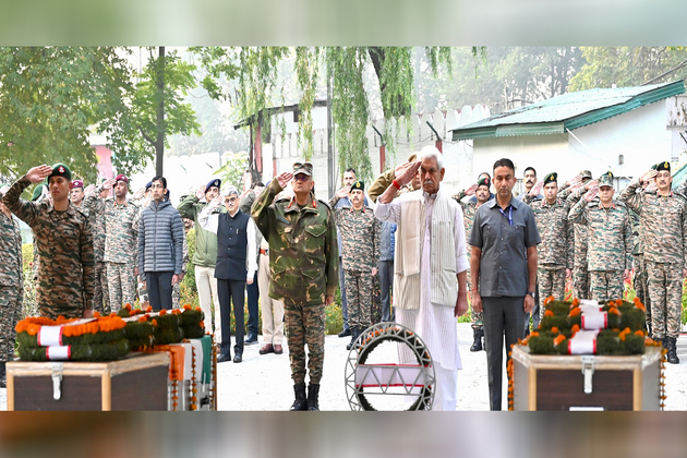 J-K: LG Sinha pays homage to Army personnel killed in Kokernag anti-terror operation