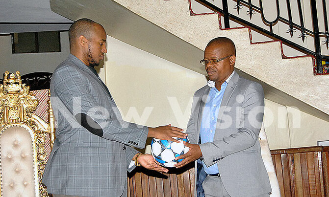 Toro king hosts FUFA president Magogo Toro king hosts FUFA president Magogo