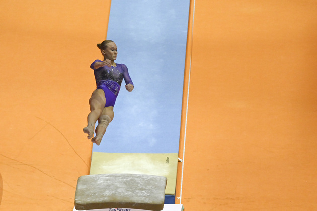 (SP)INDONESIA-JAKARTA-GYMNASTICS-WORLD CHAMPIONSHIPS-WOMEN'S VAULT