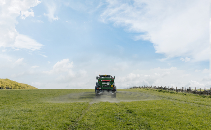 Spreading crushed rock on farmland | Credit UNDO