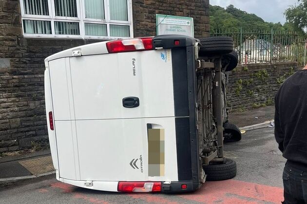 Man in hospital after 'stolen' delivery van crashes