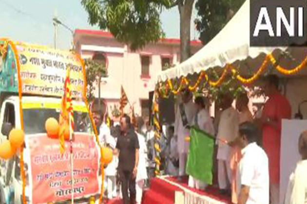 UP CM Yogi Adityanath flags off special vehicles for Nasha Mukti campaign