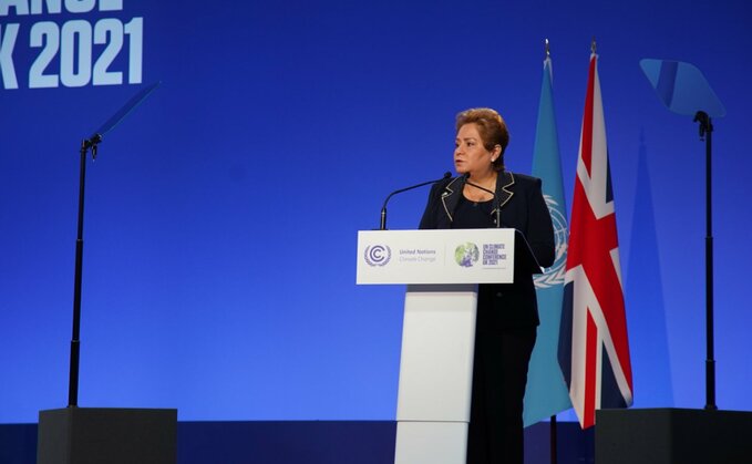Patricia Espinosa delivering her speech at the opening of COP26 in Glasgow | Credit: UNFCCC