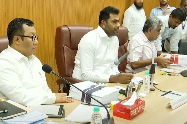 Tamil Nadu Minister Aadhav Arjuna chairs review meeting with officials at PWD in Chepauk