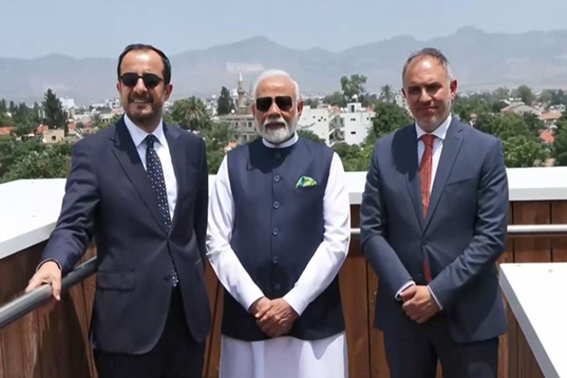 Cyprus President, PM Modi view mountains near Nicosia which are under Turkish occupation