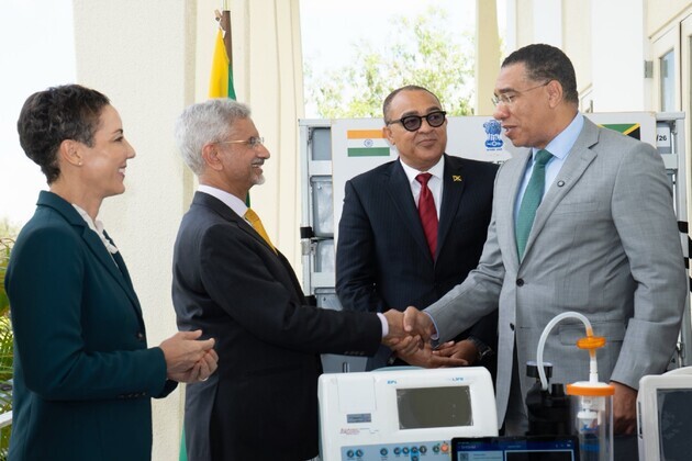 EAM Jaishankar meets Jamaican PM Holness; hands over BHISHM Cubes to bolster bilateral ties and disaster readiness
