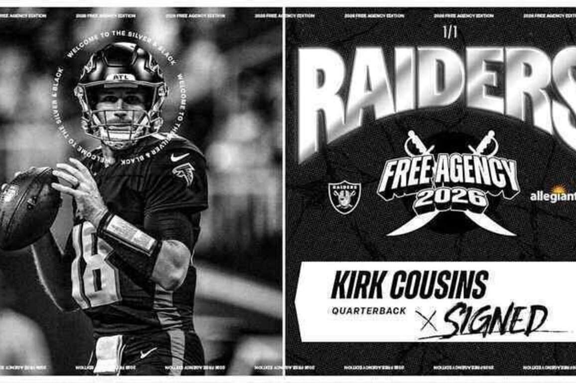 Raiders sign QB Kirk Cousins