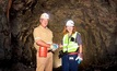  Ivanhoe president and CFO Marna Cloete and Kamoa Copper managerial leader operations Jan Strydom celebrate the connection at Kakula