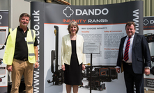  (left to right) Mark Jones, managing director of Dando, Lord-Lieutenant of West Sussex, Susan Pyper and Mark Slater, chairman of Dando at the official launch of the company’s new Infinity Range of drilling rigs