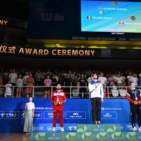 (SP)CHINA-CHENGDU-THE WORLD GAMES 2025-KICKBOXING-MEN'S POINT FIGHTING -84KG-VICTORY CEREMONY (CN)