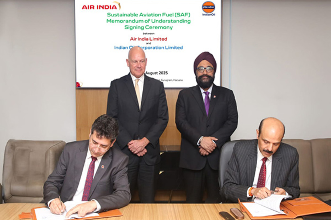 IndianOil, Air India sign MoU to supply sustainable aviation fuel