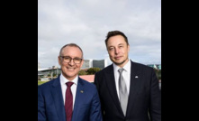 Premier Jay Weatherill and Elon Musk