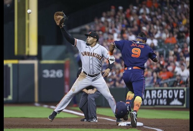 Luis Garcia exits early, but Astros still handle Giants