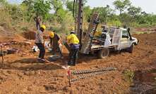 Power auger drilling at Dadjan