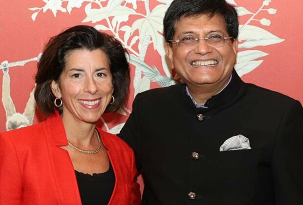 Union Minister of Commerce and Industry Piyush Goyal meets US Secretary of Commerce on sidelines of India-US CEO Forum