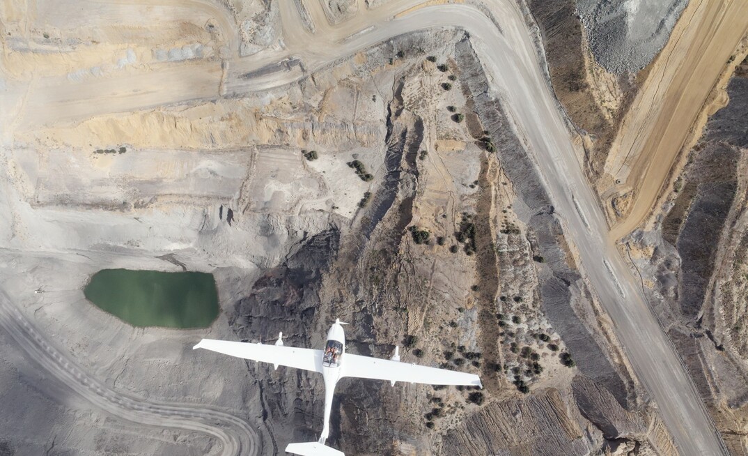 The research team flew planes over the Hail Creek coal mine to capture methane measurements.