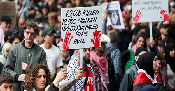 Australians rally nationwide demanding end to 'Gaza genocide', sanctions on Israel