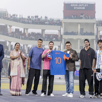 Jay Shah presents Indian Cricket Team jersey to Messi