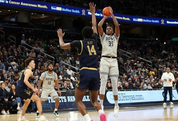 Notre Dame locks in from long range, topples Georgetown