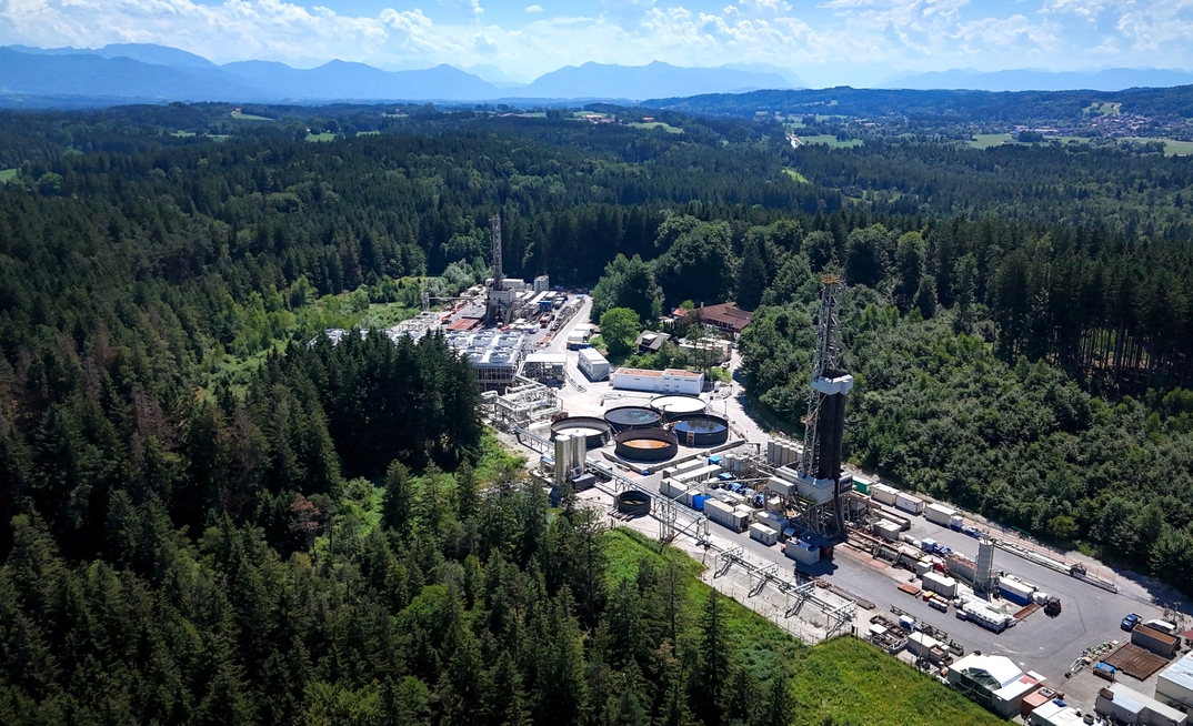 Aerial view of Eavor’s geothermal facility at Geretsried, Germany