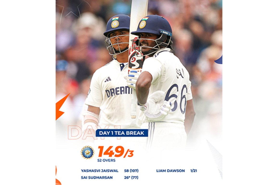 India lose momentum after strong start, reach 149/3 at Tea in Manchester Test